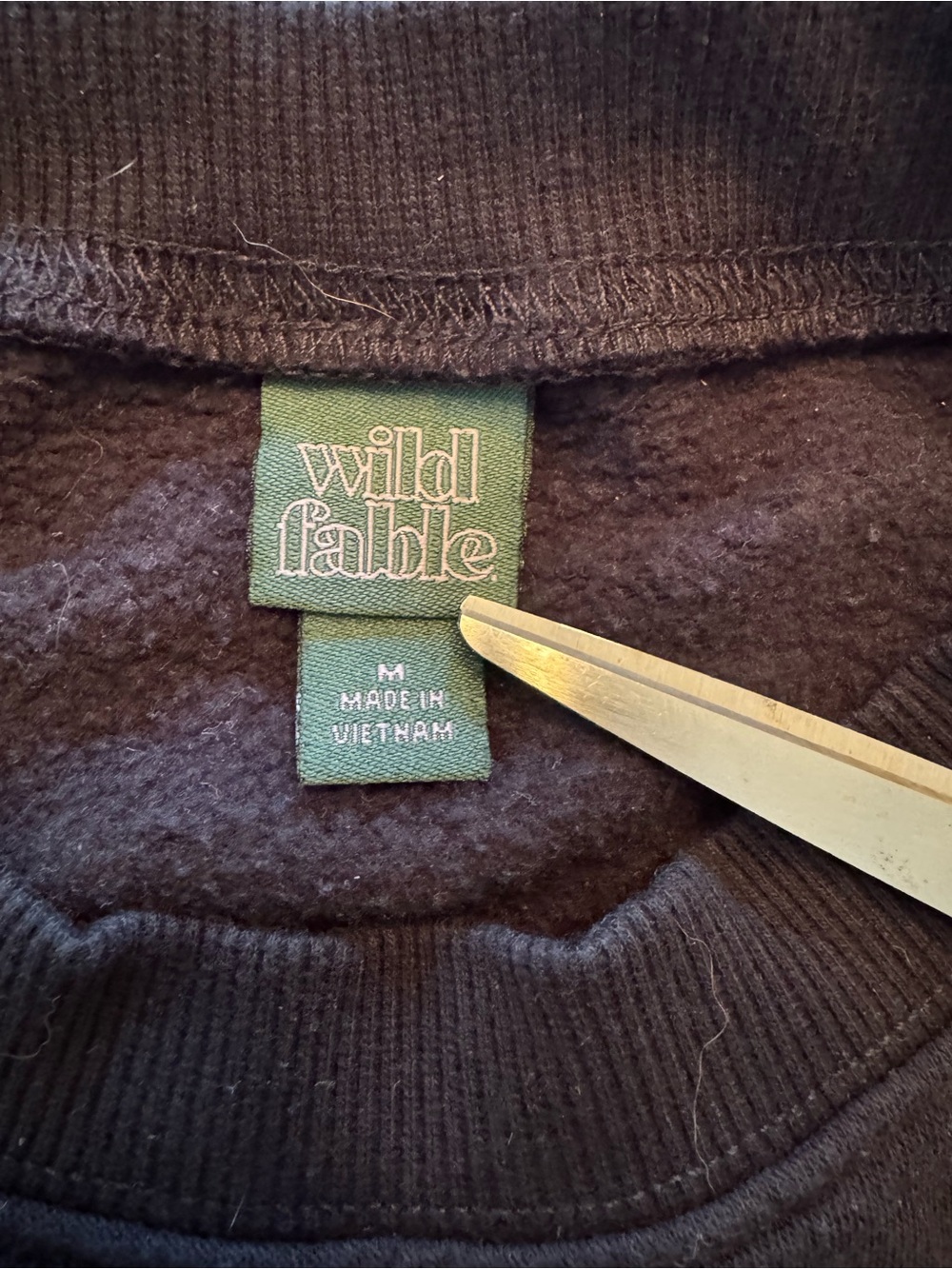 wild fable Cropped Crewneck Sweatshirt in Charcoal - Picture 3 of 6